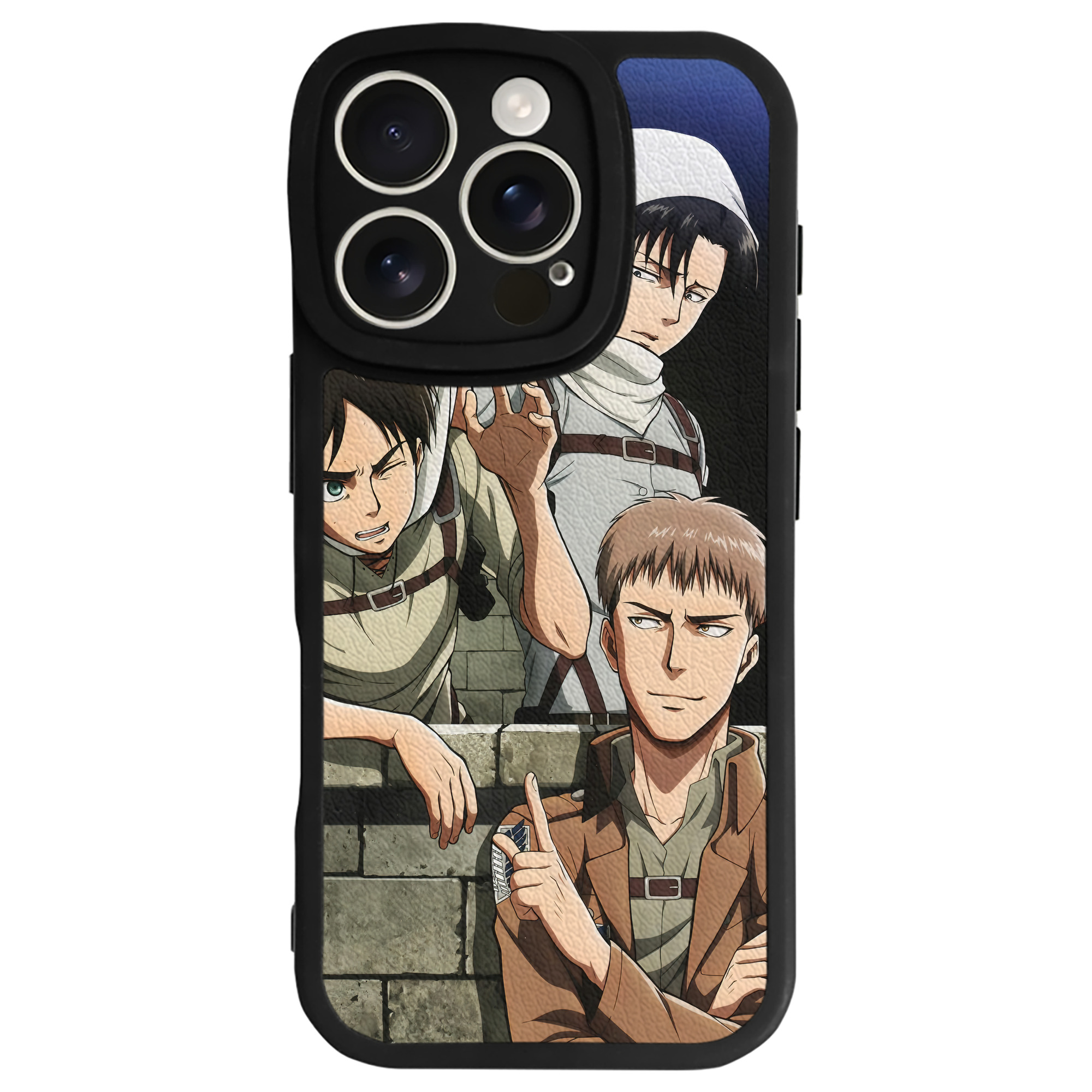 （画像用） 進撃の巨人 Attack on Titan 【iPhone 16シリーズ対応】シリコンスマホケース（レザー調） 材質：シリコン